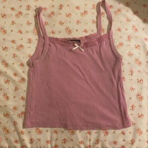 Pink lace brandy Melville skylar tank / top